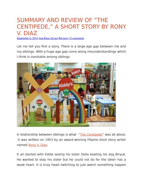 the centipede by rony v. diaz summary|Toaz .